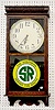 Ingraham "Western Union" Oak RR Adv. Wall Clock