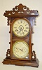 E. N. Welch "Arditi" Walnut Calendar Clock