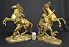 Pair Large Bronze Marley Horses by Coustou