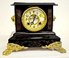 Enameled Iron Case Mantel Clock