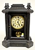Ingraham "Domino" Ebony Shelf Clock