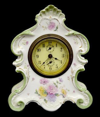 Porcelain Key Wind Alarm Clock — Antique Clocks Price Guide