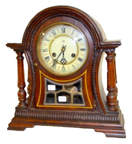 Junghans Leaded Glass Mantel Clock — Antique Clocks Price Guide