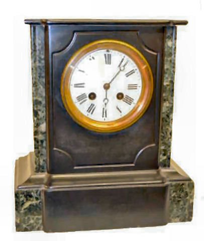 French J. W. B. Slate & Marble Mantel Clock — Antique Clocks Price Guide
