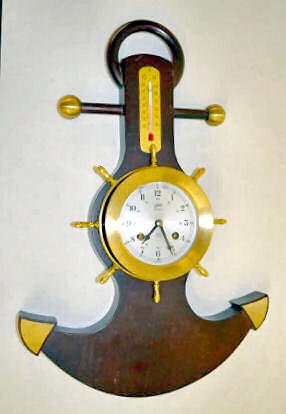 Schatz Hanging Anchor-Shaped Ship's Bell Clock — Antique Clocks Price Guide