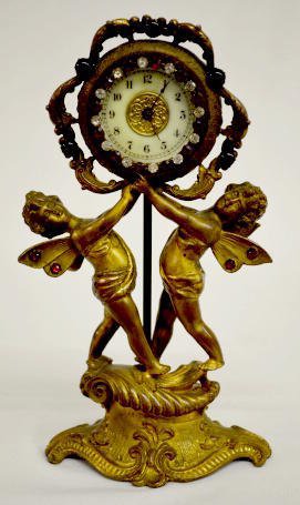 Gilbert No. 92 Jeweled Fairies Novelty Clock — Antique Clocks Price Guide