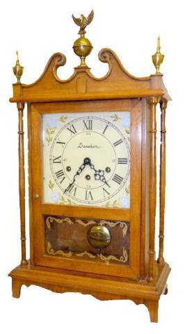 Daneker Musical Pillar & Scroll Half Size Clock — Antique Clocks Price Guide