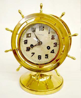 Large Waterbury Brass Ship's Bell #20 Clock — Antique Clocks Price Guide