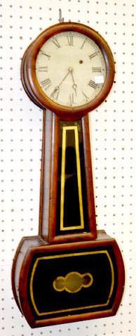 Antique American Weight Driven Banjo Clock — Antique Clocks Price Guide
