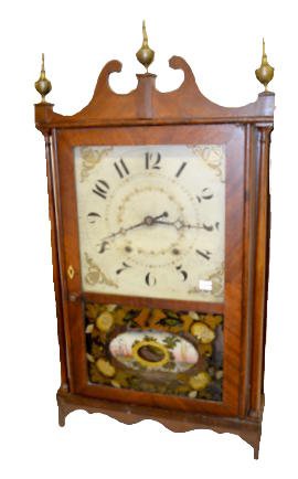 Chauncey Ives 2 Weight Pillar & Scroll Clock — Antique Clocks Price Guide