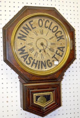 Ingraham Nine O'Clock Tea Advertising Wall Clock — Antique Clocks Price Guide