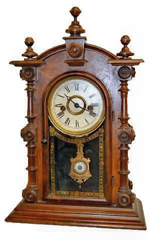 Welch "Patti V.P." Rosewood Parlor Clock — Antique Clocks Price Guide