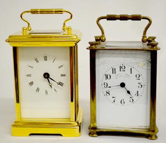 2 Brass Carriage Clocks — Antique Clocks Price Guide