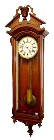 George Jones Walnut 1 Wt. Wall Regulator Clock — Antique Clocks Price Guide