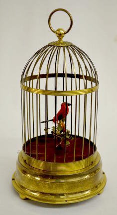 German Animated Musical Bird in Cage — Antique Clocks Price Guide