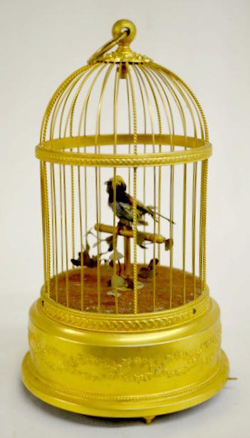 French Animated Musical Bird in Cage — Antique Clocks Price Guide