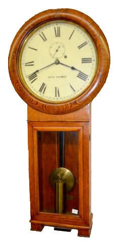 Seth Thomas No. 2 Oak Wall Clock w/Seconds Bit — Antique Clocks Price Guide