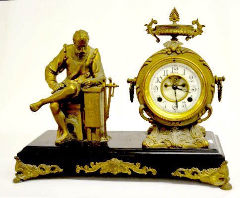 New Haven Benvento Statue Clock — Antique Clocks Price Guide