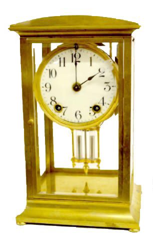 Ansonia Brass Crystal Regulator Clock — Antique Clocks Price Guide
