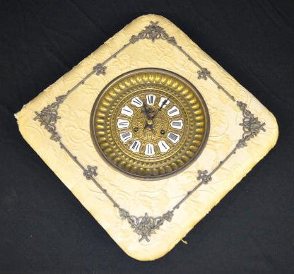 Antique Brass & Cloth Hanging Clock — Antique Clocks Price Guide