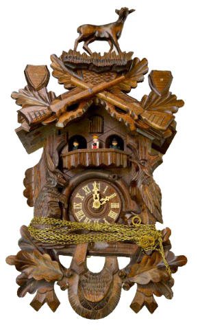 Musical Cuckoo Clock w/Game & Dancers — Antique Clocks Price Guide