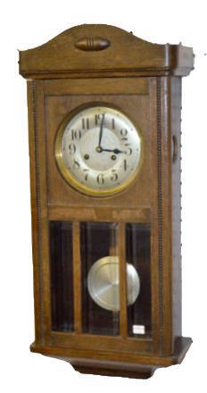 German T & S Box Clock w/Beveled Glass — Antique Clocks Price Guide