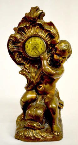 Antique Cherub & Dolphin Pocket Watch Holder — Antique Clocks Price Guide