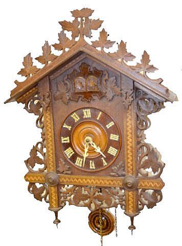 Antique German 3 Weight Cuckoo & Quail Clock — Antique Clocks Price Guide