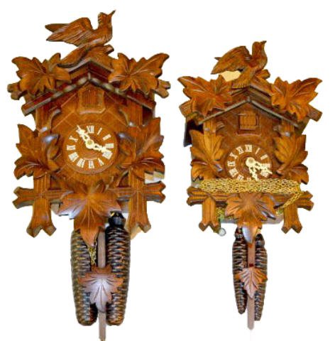 2 German Bird Carved Cuckoo Clocks — Antique Clocks Price Guide