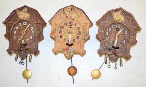 3 Doghouse Pendulettes — Antique Clocks Price Guide