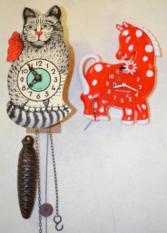 German Cat & Canada Horse Clock — Antique Clocks Price Guide