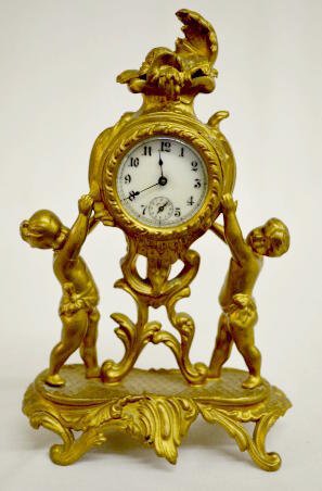 New Haven Double Cherub Novelty Clock — Antique Clocks Price Guide