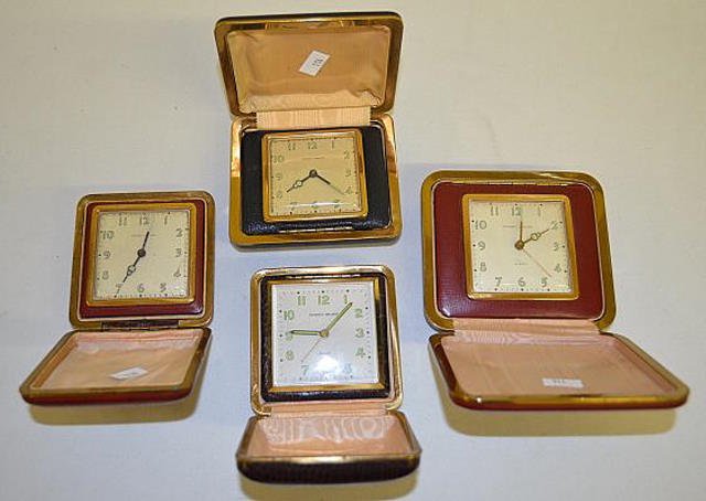 4 Vintage Traveling Alarm Clocks — Antique Clocks Price Guide