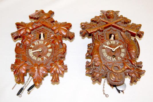 2 Large Lux Pendulettes, Deer and Bird — Antique Clocks Price Guide