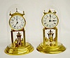 2 German Rotary Disk Anniversary Dome Clocks