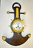 Schatz Hanging Anchor-Shaped Ship's Bell Clock