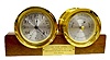 Seth Thomas Brass Desk Clock Set, "Corsair"