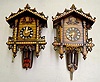 2 A. Schwarzwalder 8 Day Carved Cuckoo Clocks