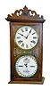Ithaca No 10. Framer's Walnut Calendar Clock
