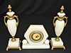 3 Piece Onyx Clock Set