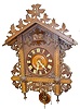 Antique German 3 Weight Cuckoo & Quail Clock