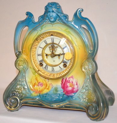 Ansonia Royal Bonn La Chapelle China Clock — Antique Clocks Price Guide
