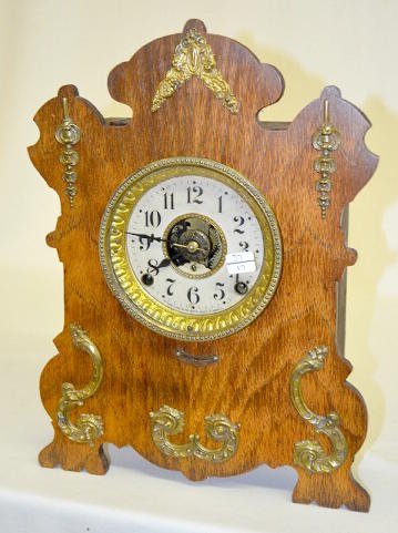 Seth Thomas Oak & Brass Shelf Clock — Antique Clocks Price Guide