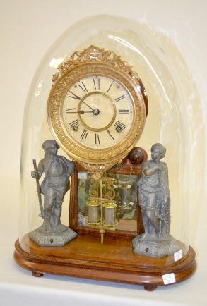 Ansonia Crystal Palace Clock, Fisher & Hunter — Antique Clocks Price Guide