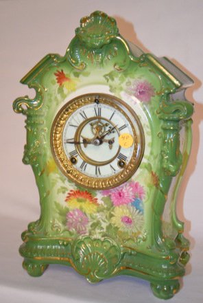 Ansonia Royal Bonn La Tosca China Clock — Antique Clocks Price Guide