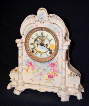 Ansonia Royal Bonn No. 500 China Clock — Antique Clocks Price Guide