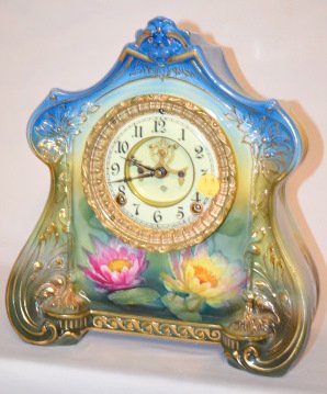 Ansonia Royal Bonn La Clairmont China Clock — Antique Clocks Price Guide