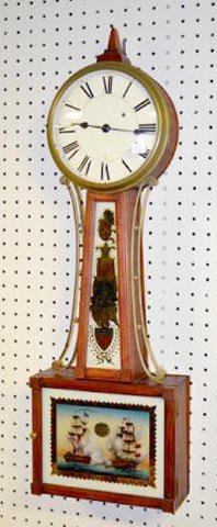 American Weight-Driven Banjo Clock — Antique Clocks Price Guide