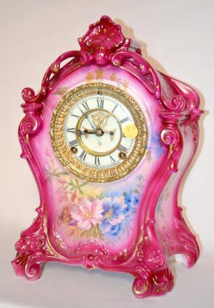 Ansonia Royal Bonn La Mine China Clock — Antique Clocks Price Guide