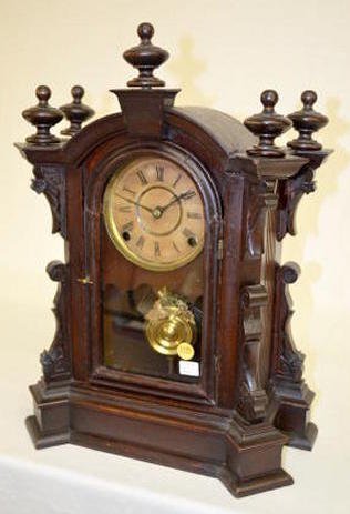 Ingraham Walnut ÒAngoraÓ Shelf Clock — Antique Clocks Price Guide